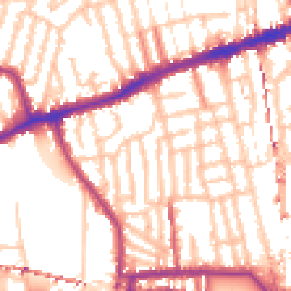 Daytime road noise heatmap for W6 0DW