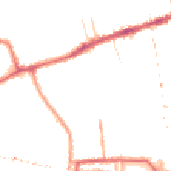 Night-time road noise heatmap for W6 0DW