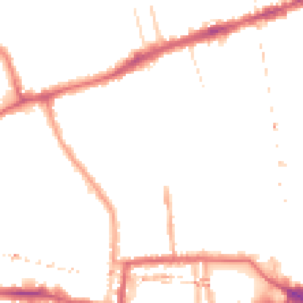 Night-time road noise heatmap for W6 0DX