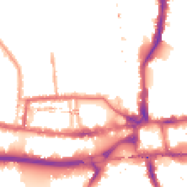 Night-time road noise heatmap for W6 0DY
