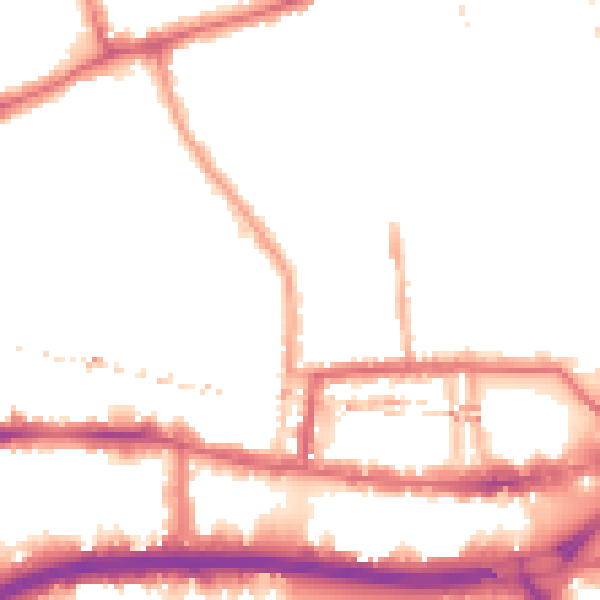 Night-time road noise heatmap for W6 0HD