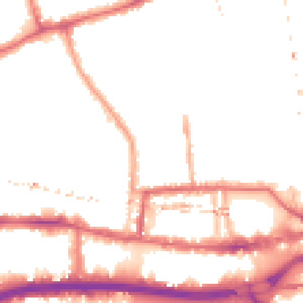 Night-time road noise heatmap for W6 0HX