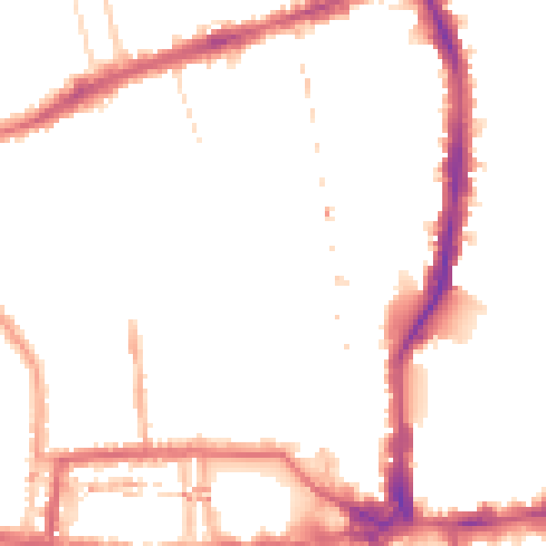 Night-time road noise heatmap for W6 0NQ