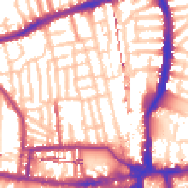 Daytime road noise heatmap for W6 0PW