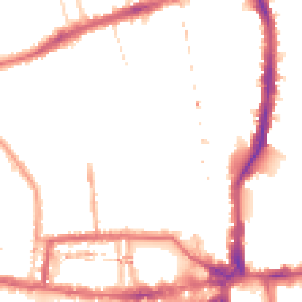 Night-time road noise heatmap for W6 0PW