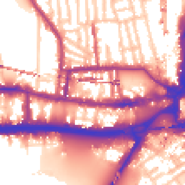 Daytime road noise heatmap for W6 0QT