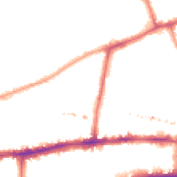 Night-time road noise heatmap for W6 0YB