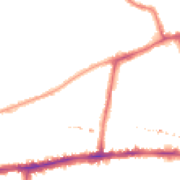 Night-time road noise heatmap for W6 0YF
