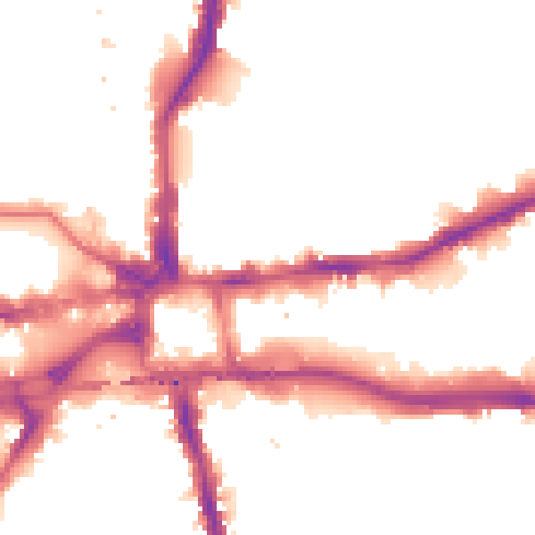 Night-time road noise heatmap for W6 7DJ