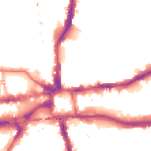 Night-time road noise heatmap for W6 7DR