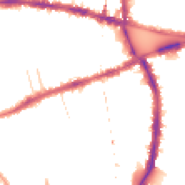 Night-time road noise heatmap for W6 7HH