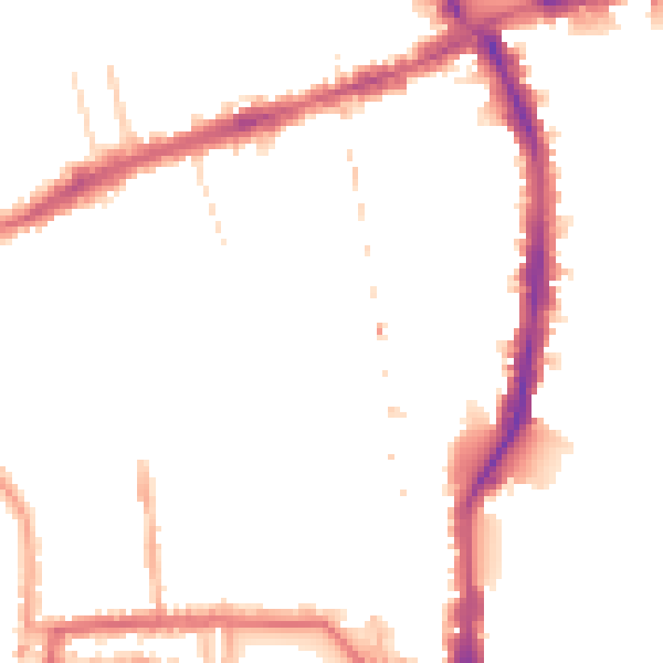 Night-time road noise heatmap for W6 7HS