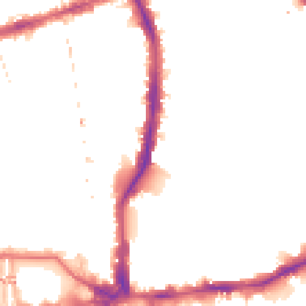 Night-time road noise heatmap for W6 7LP