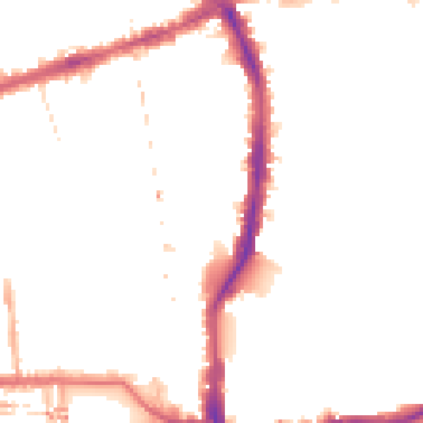 Night-time road noise heatmap for W6 7PY