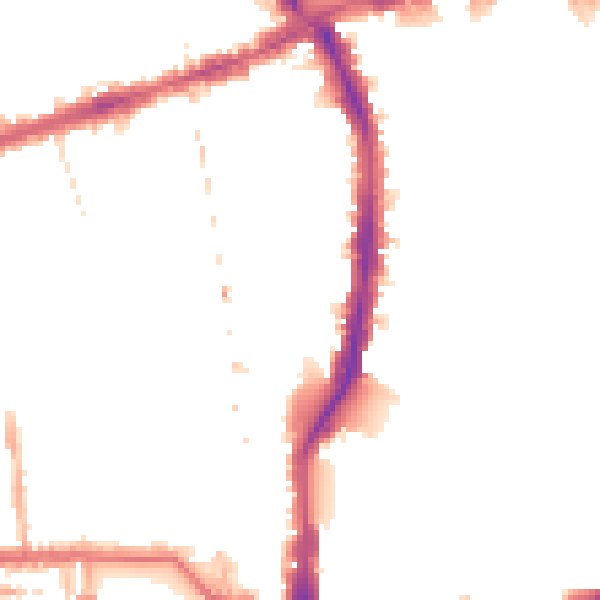 Night-time road noise heatmap for W6 7PZ