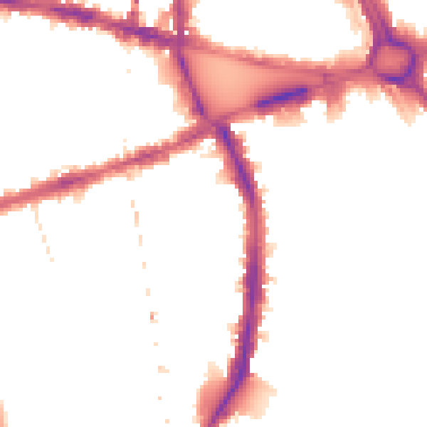 Night-time road noise heatmap for W6 7RF