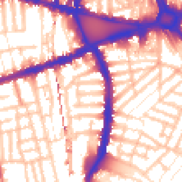 Daytime road noise heatmap for W6 7RG
