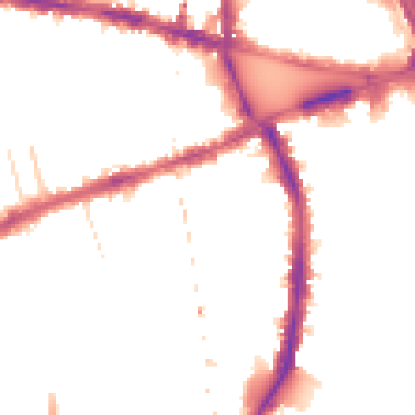Night-time road noise heatmap for W6 7RJ