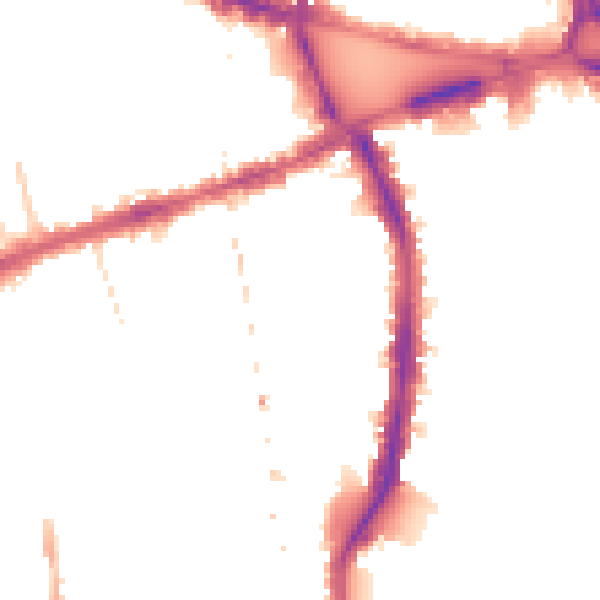 Night-time road noise heatmap for W6 7RL