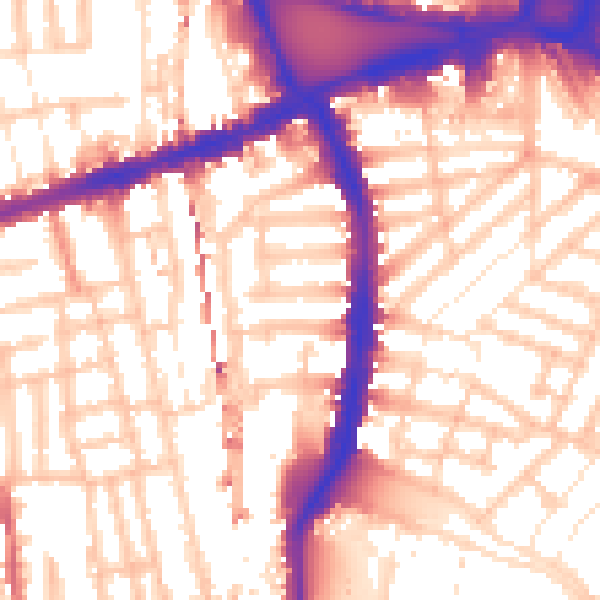 Daytime road noise heatmap for W6 7RN