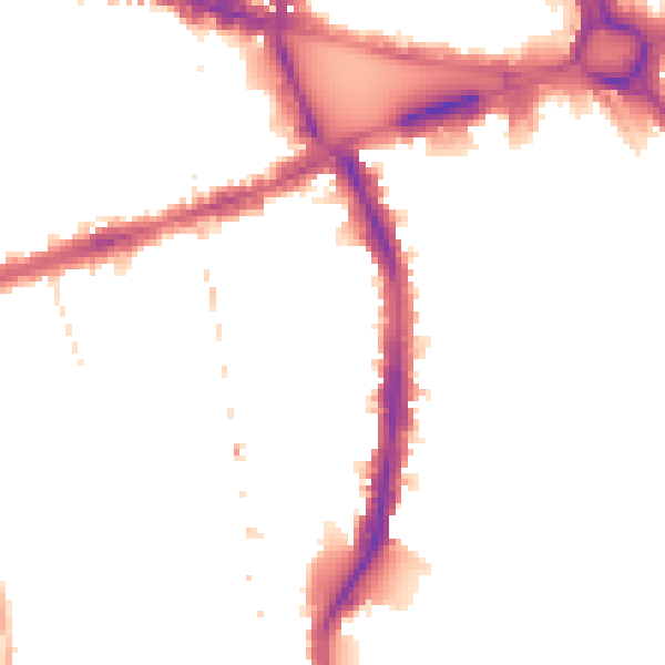 Night-time road noise heatmap for W6 7RQ