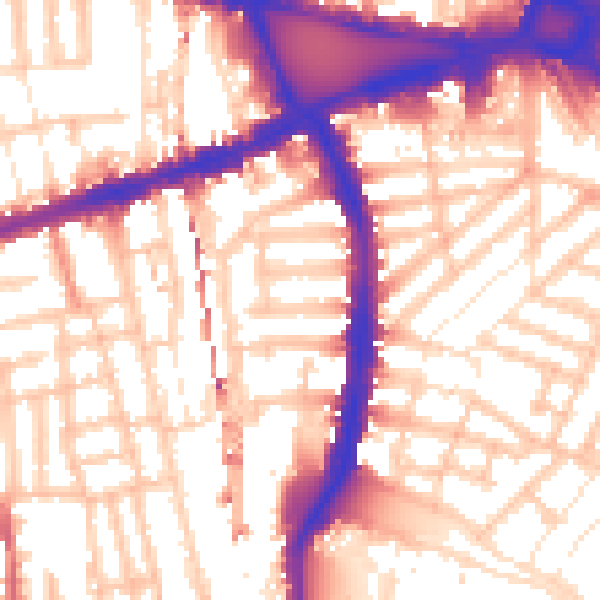 Daytime road noise heatmap for W6 7RW