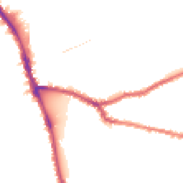 Night-time road noise heatmap for W6 8EL