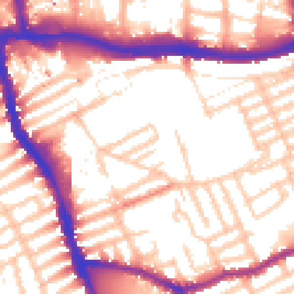 Daytime road noise heatmap for W6 8HD