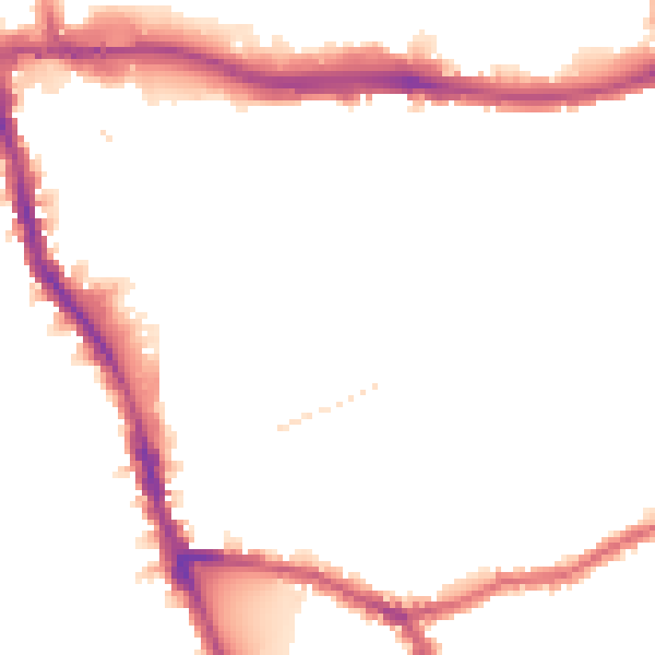 Night-time road noise heatmap for W6 8HU