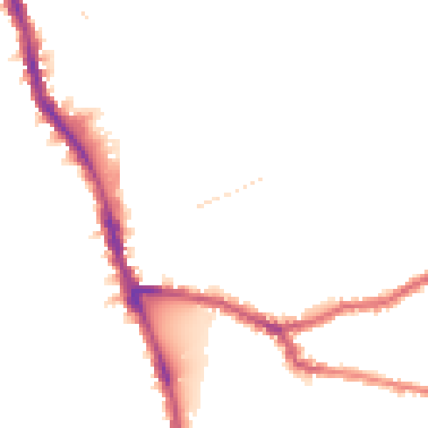 Night-time road noise heatmap for W6 8PE