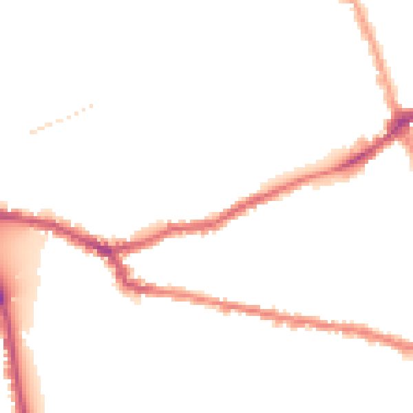 Night-time road noise heatmap for W6 8QA