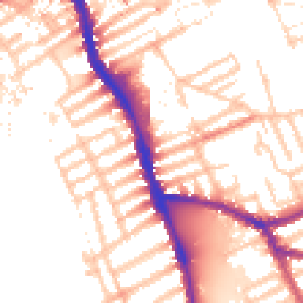 Daytime road noise heatmap for W6 8QT