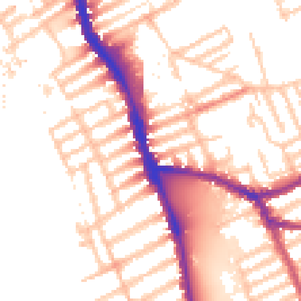 Daytime road noise heatmap for W6 8QX