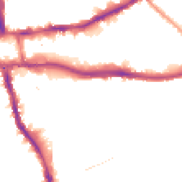 Night-time road noise heatmap for W6 8RD