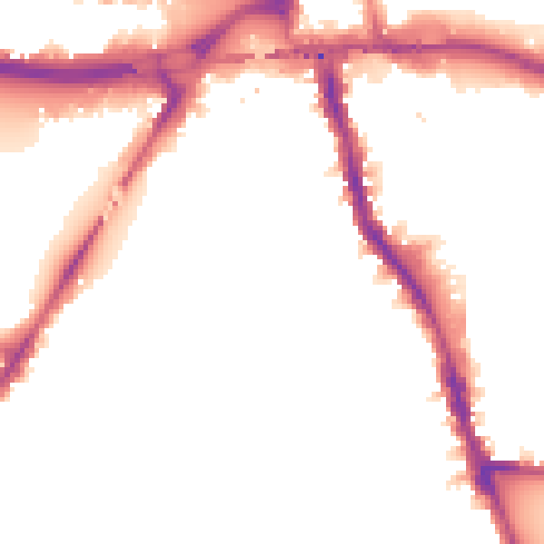 Night-time road noise heatmap for W6 9AE