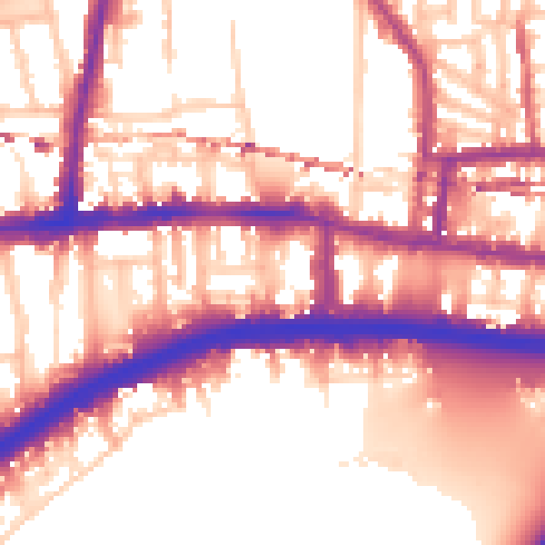 Daytime road noise heatmap for W6 9AR