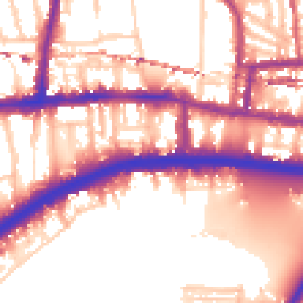 Daytime road noise heatmap for W6 9AU