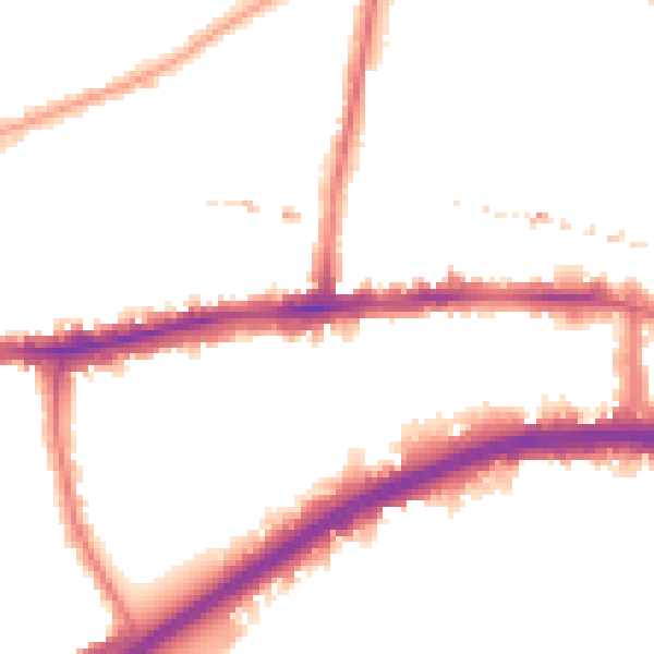 Night-time road noise heatmap for W6 9AW