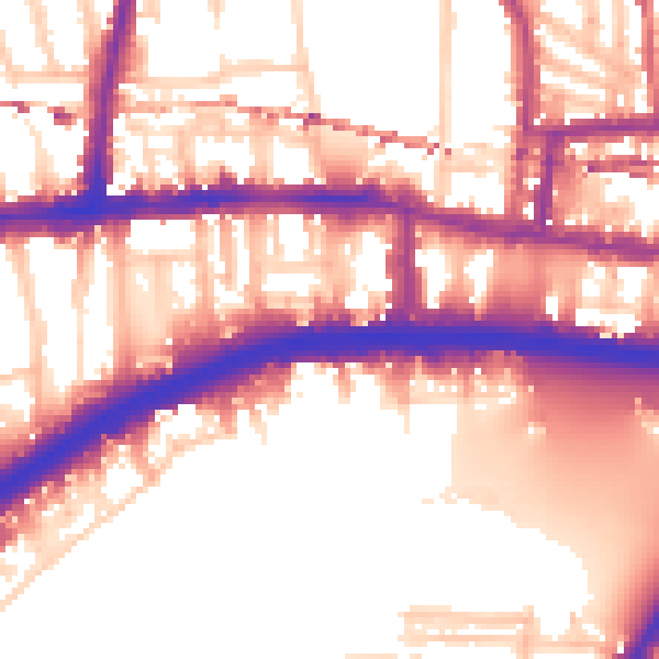 Daytime road noise heatmap for W6 9AX