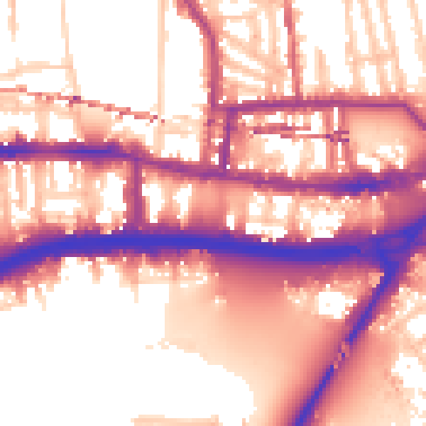 Daytime road noise heatmap for W6 9GS