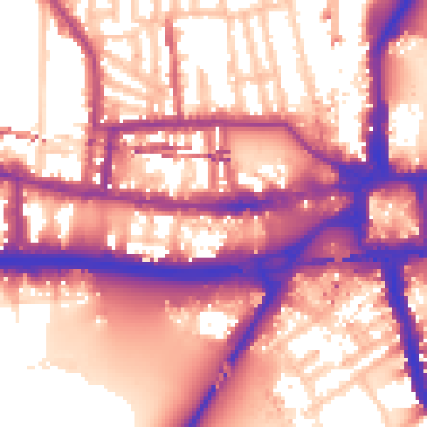 Daytime road noise heatmap for W6 9JG