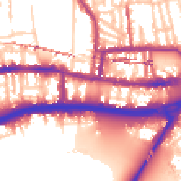 Daytime road noise heatmap for W6 9LA
