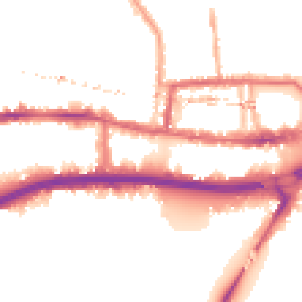 Night-time road noise heatmap for W6 9LA