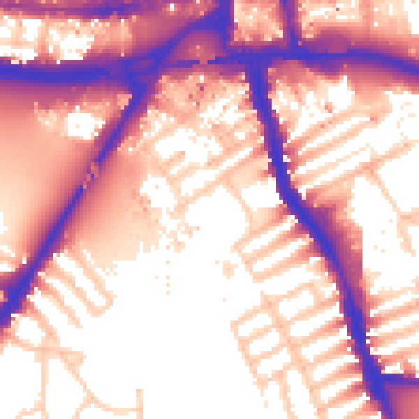Daytime road noise heatmap for W6 9LH