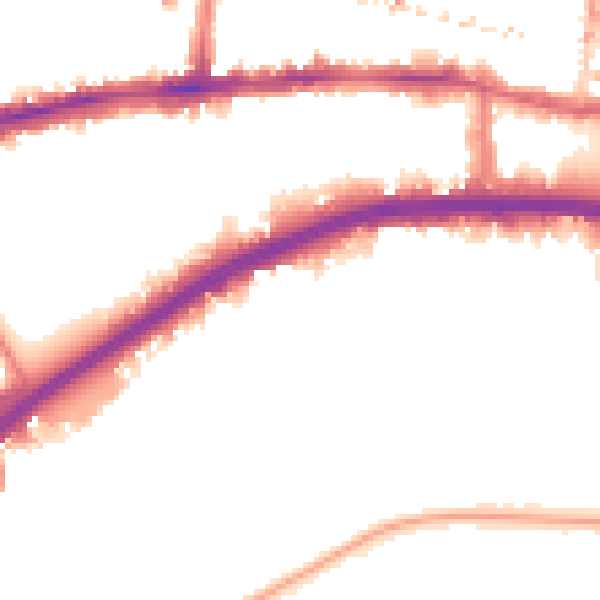 Night-time road noise heatmap for W6 9TS