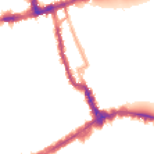 Night-time road noise heatmap for W8 4AA