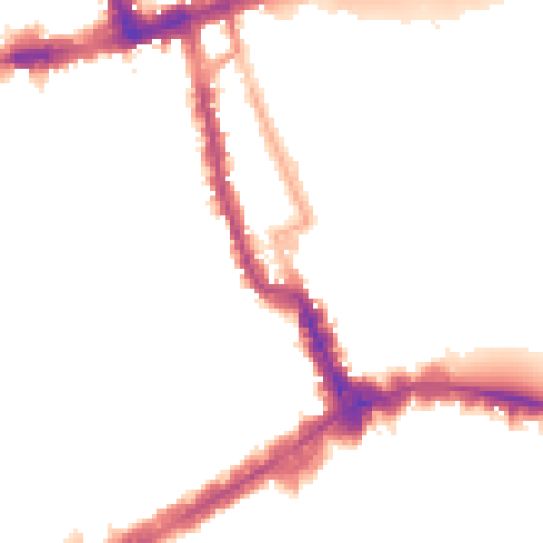 Night-time road noise heatmap for W8 4AE