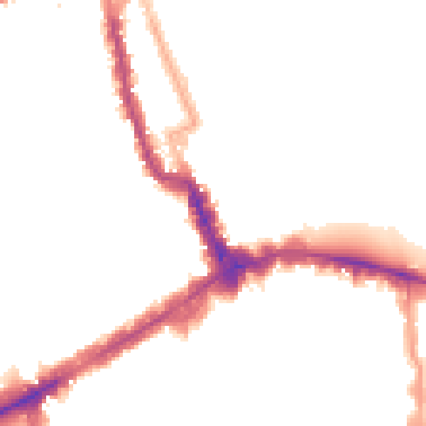 Night-time road noise heatmap for W8 4AX