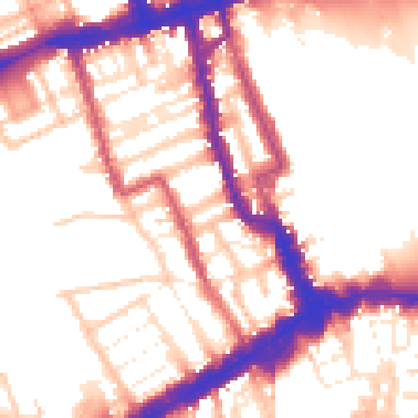 Daytime road noise heatmap for W8 4HZ