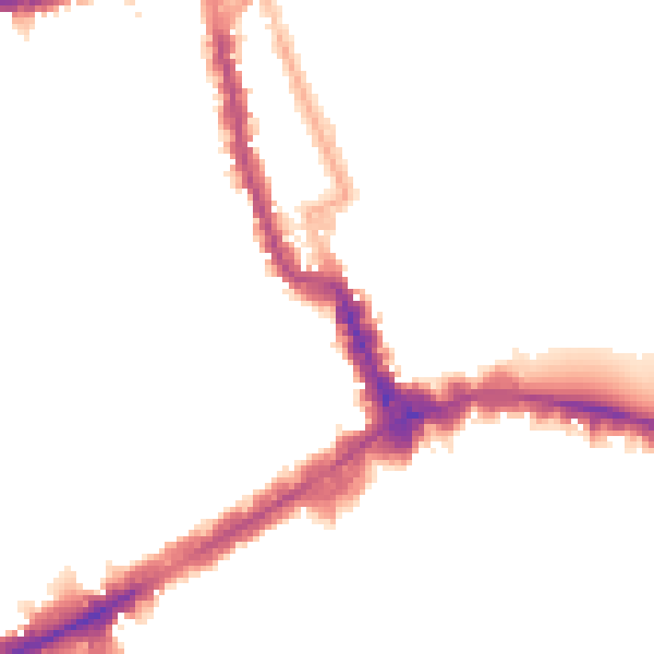 Night-time road noise heatmap for W8 4LR